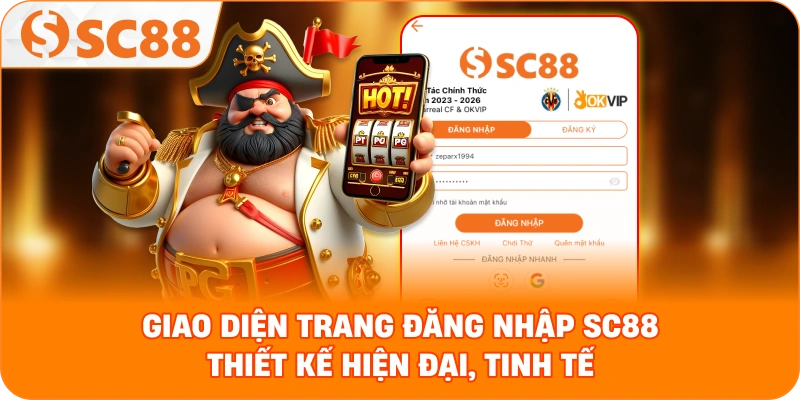  đăng nhập SC88 thiết kế hiện đại, tinh tế trên cả máy tính và điện thoại di động